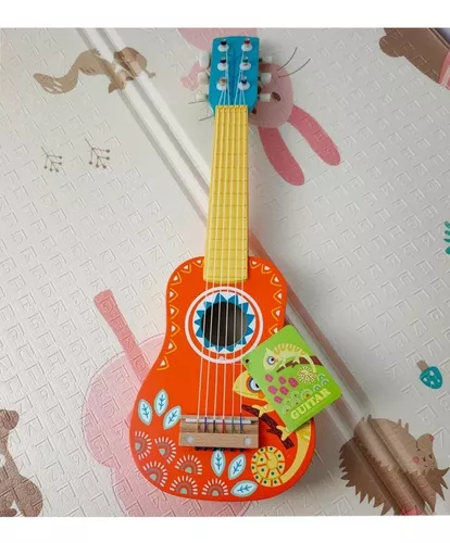 Juguete Guitarra Mideer Camaleón Naranja De Madera Niños