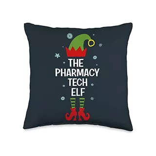 The Pharmacy Tech Elf Throw Pillow, 16x16, Multicolor