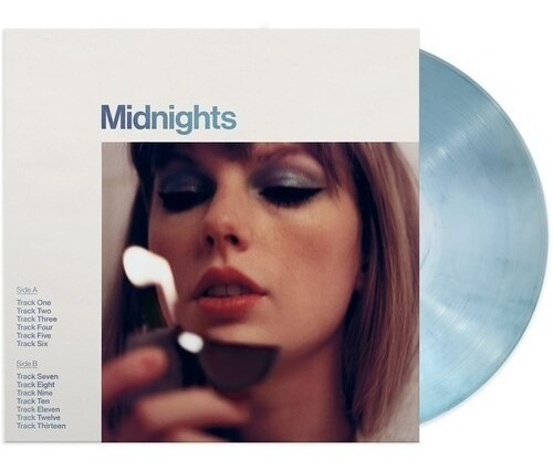 Taylor Swift Midnights Moonstone Blue Vinilo Azul Traslucido