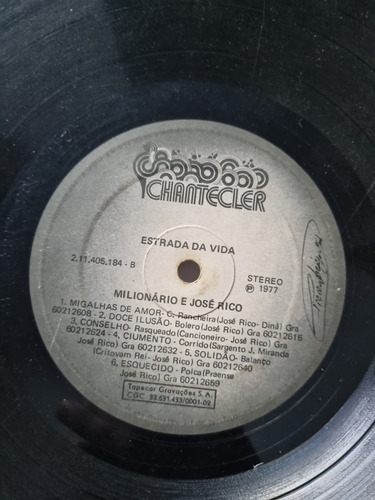 Lp Vinil Milionário E José Rico Estrada Da Vida