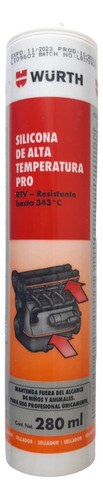 Silicona Neutra Gris Rtv Alta Temperatura Gris 280ml Wurth