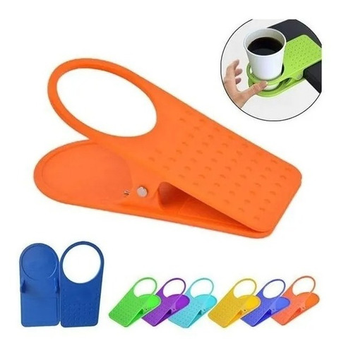 Soporte Clip Porta Vaso Para Mesa Escritorio 