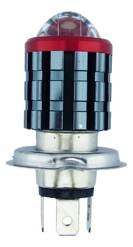 Ampolleta H4 Led Para Moto Con Lupa Alta / Baja Dúo Color