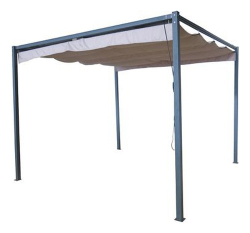 Pérgola Recta 3 X 3 Mt Con Toldo Removible Envío A Provincia