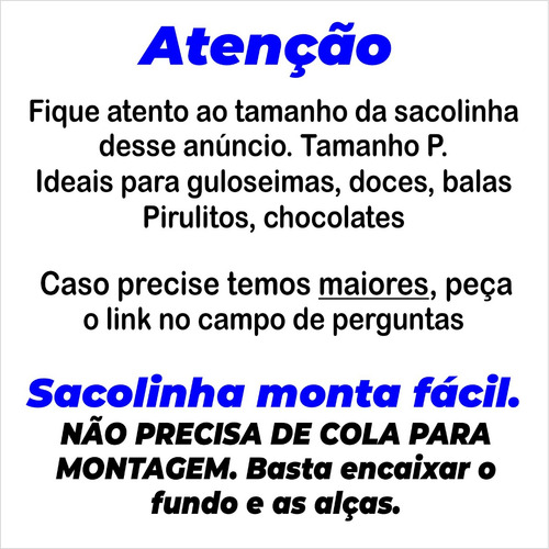 10 Sacolinhas Personalizada Festa Aniversário Pkxd