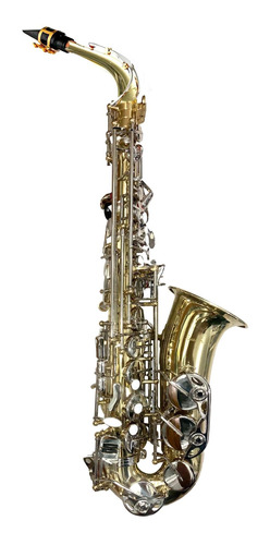 Saxofón Alto Silvertone Slsx011 Eb Combinado Con Estuche