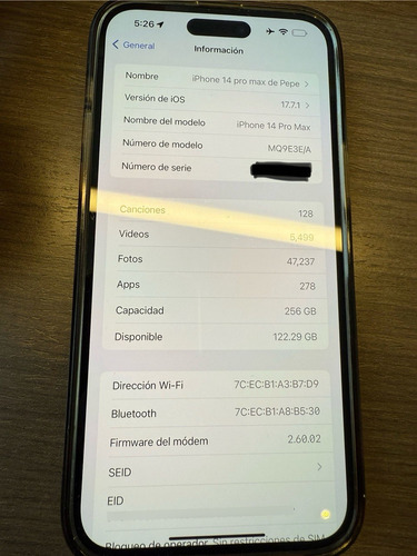 Apple iPhone 14 Pro Max 256 Gb Morado Oscuro (Usado)