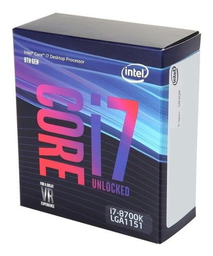 Processador Gamer Intel Core I7-8700k6 Núcleos E 3.7ghz Novo