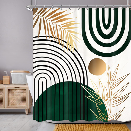 Cortinas De Ducha Abstractas De Estilo Boho Y Mediados Del S