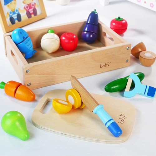 Dailyfunn Jgo Comida De Madera Para Niños Jgo Cocina Montess