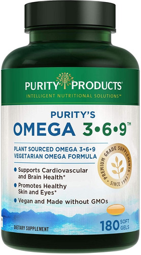 Omega 3-6-9 Vegana 180caps 90serv - Unidad a $2549
