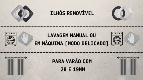 Cortina Microfibra Com Linho 2,80x2,80 Varão