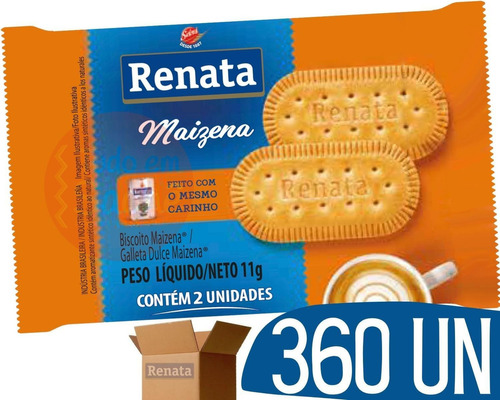 Bolacha Biscoito Maizena Maisena Em Sache Renata - 360 Und