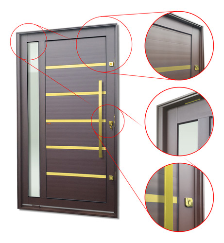 Porta Pivot.miraggio C/pux.dir.elite Acr Gold 216x130 Brimak