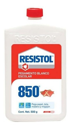 Pegamento Escolar Resistol 850 Blanco 500ml 