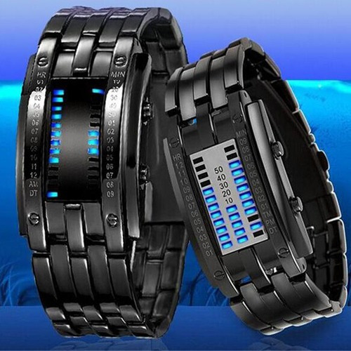Binario Reloj Electrónico Pareja Con Impermeable Led 2pc