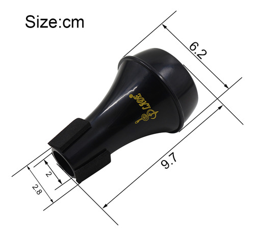 Instrumento Mute Sourdine Trompeta Abs Material Mini Mute