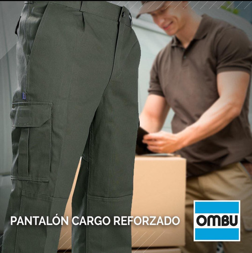 Pantalón Cargo Reforzado C/bols P/celular Ombu Pack X 2u.