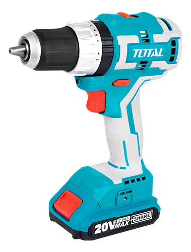 Taladro Atornillador Percutor Inalámbrico Brushless Total Color Turquesa Frecuencia 50 Hz