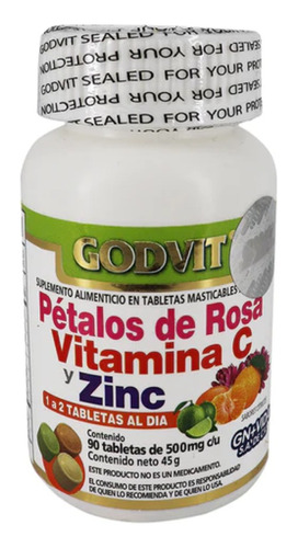 Pétalos De Rosa, Vitamina C Y Zinc (90 Tab) Gn+vida