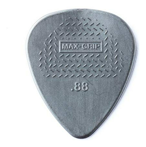 Púas De Guitarra Max-grip®  0.88mm, Gris Oscuro (12 Unidades