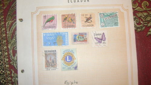 9 Sellos De Ecuador Decada 1960 Lote Xiv-126