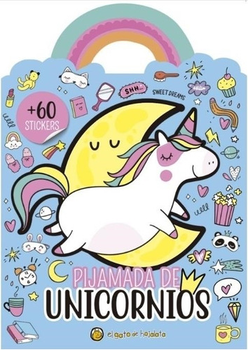 Pijamada De Unicornios   60 Stickers-stickers-el Gato De Hoj