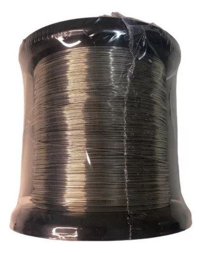 Fio De Aço Inox Rolo Arame Cerca Elétrica 0,45mm 348 Metros Cor Cinza