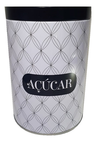 Imagem 3 de 3 de Kit 2 Latas Porta Condimentos Café Açúcar Branco Pequeno