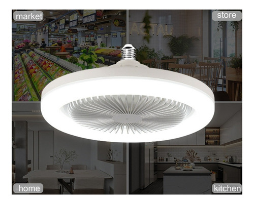 Ventilador De Techo 30w Con Luces Integradas E27 Remote Teto