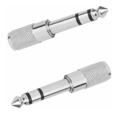 Imagem 1 de 3 de Plug Adaptador P2 Femea X P10 Macho Stereo Metal Blindado