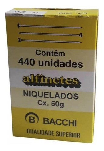 Alfinete Para Costura De Aço Niquelado Nº26 26mm 440 Un