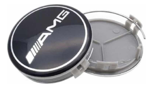 Centros De Llantas Insignia Amg 75 Mm Mercedes Benz Negros