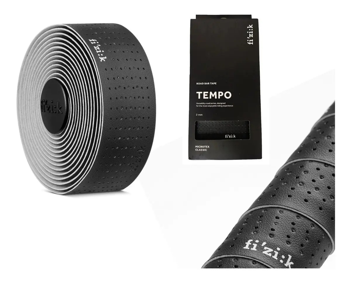 Fita De Guidao Fizik Tempo Classic 2mm Speed Cores Variadas Cor Preta