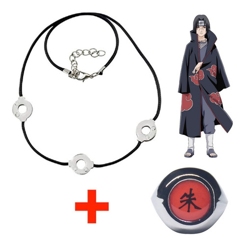 Imagen 1 de 8 de Cosplay Disfraz Naruto 1 Anillo + 1 Collar Tres Círculos 