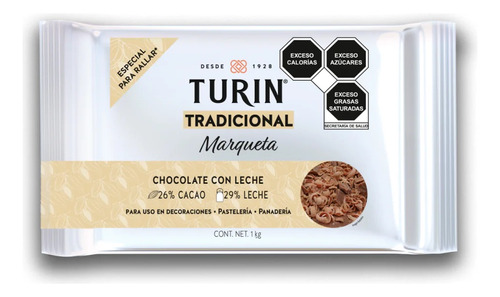 Marqueta Chocolate De Leche Turin 1kg