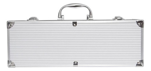 Kit Churrasco Aço Inox 6 Peças Com Maleta De Aluminio Fixxar