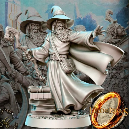 Miniatura Mago Para D&d - Gandalf - Señor De Los Anillos