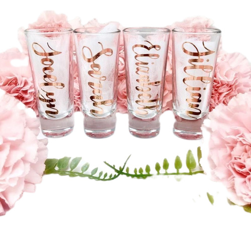 Vaso Shot De Vidrio X 6 Personalizados Boda Eventos Fiestas