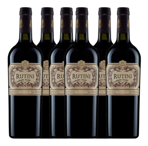 Caja Vino Tinto Rutini Cabernet - Malbec X 6u - Vinariam