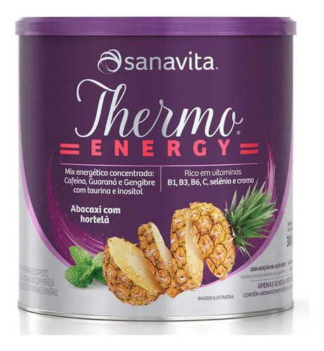 Thermo Energy Sanavita 300g - Energético Abacaxi Hortelã