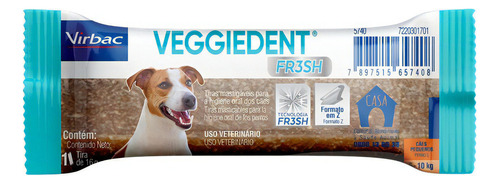 Veggie Dent Fresh 30 Tiras Mastigáveis 5 A 10 Kg - Virbac Sabor Carne