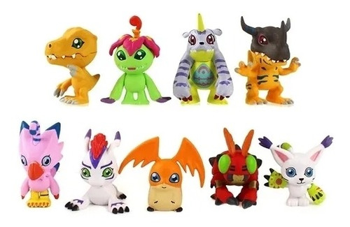 Digimon Adventure Agumon Colección Por 9 Figuras