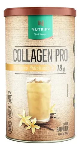 Collagen Pro Baunilha Nutrify 450g - Colágeno com Proteína