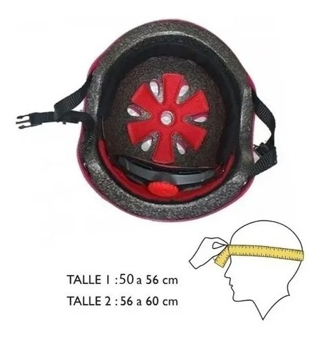 Imagen 4 de 4 de Casco Niños Adultos Bici Roller Patin Ajustable Reforzado