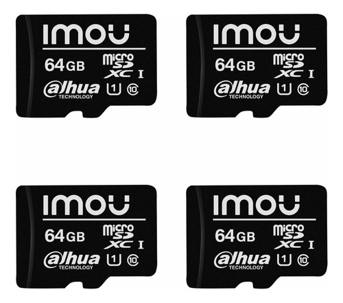 Pack X4 Tarjetas De Memoria Imou Microsd Sdhc S1 C10 64gb 