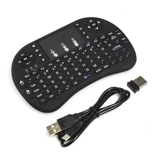 Mini Teclado Con Luz Inalámbrico Touchpad Smart Tv Pc Xbox