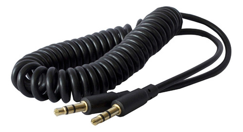 Cable Audio Aux Plug 3.5mm Stereo 1.8m Espiral Philco Negro