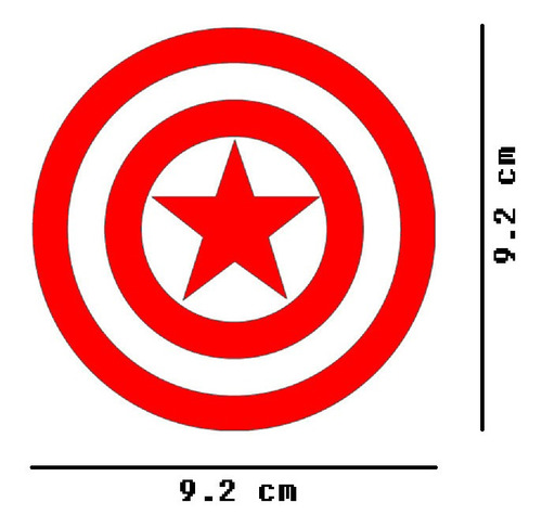 Marvel Capitan America Sticker Vinil 2pzs R $135 Mikegamesmx