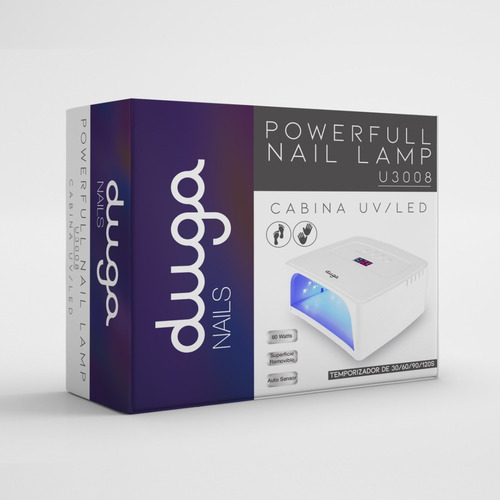 Cabina Para Uñas Manicuria Uv/led 60 Watts Duga U3008
